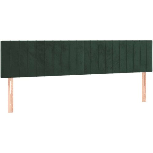 vidaXL Box spring postelja z vzmetnico temno zelena 160x200 Cene