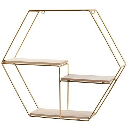 REGALUX Stenski regal Hexagon (10,5 x 48,5 x 42 cm, kovina) Cene