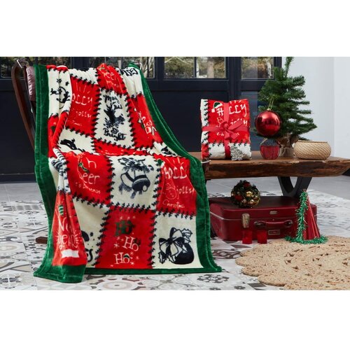 Mila Home Crvena deka s božićnim motivom od mikropliša 100x170 cm – Cijene
