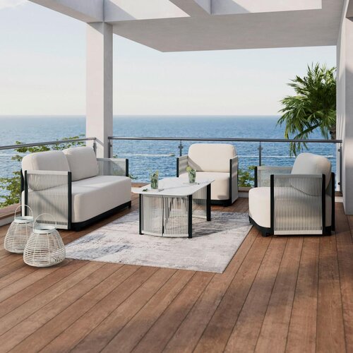 Bessagi Garden Lounge Garnitura Coralie, Krem Cene