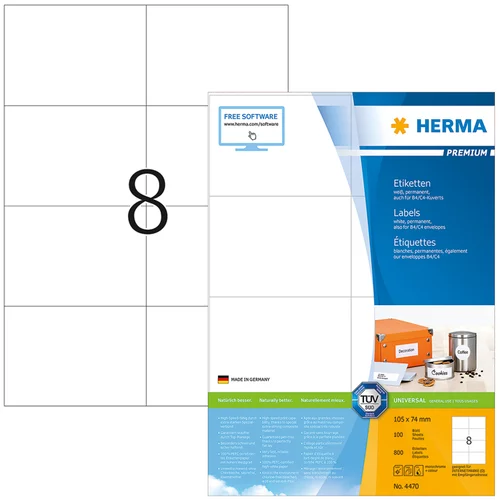 Herma Samolepilne etikete Superprint 4470, (105 x 74 mm), 100/1 (3427)