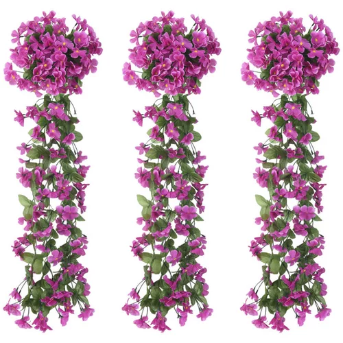  Vijenci od umjetnog cvijeća 3 kom svjetloljubičasti 85 cm