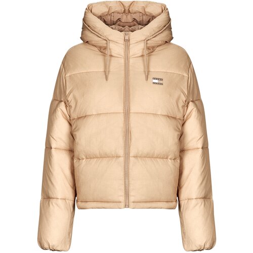 Tommy Jeans TJW HOODED PUFFER JACKET Bež Slike