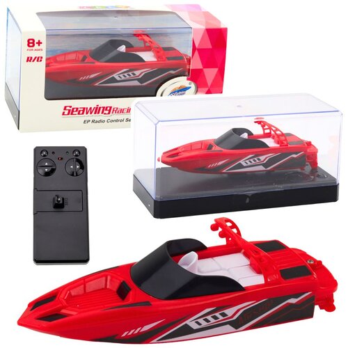  upravljani RC motorni čamac bijeli i crveni 15 cm Slike