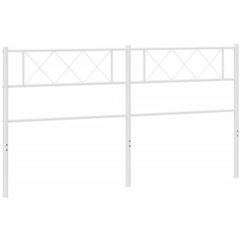Maison Chic kovinsko posteljno vzglavje - vzglavna omarica - nočna omarica belo 160 cm, (21704512) Slike