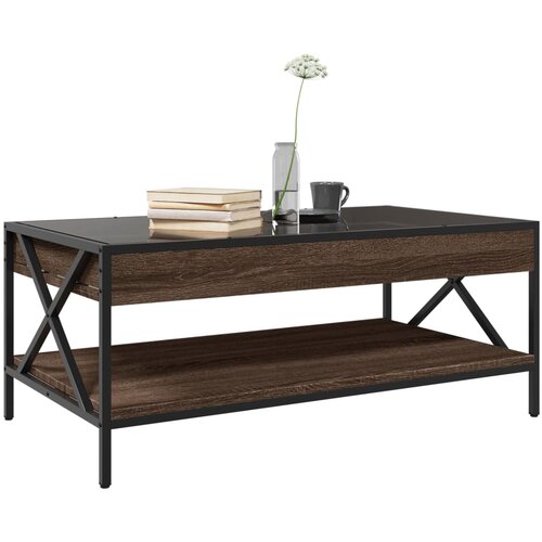  Stolić s beskonačnim LED svjetlima boja hrasta 90x50x38 cm Slike