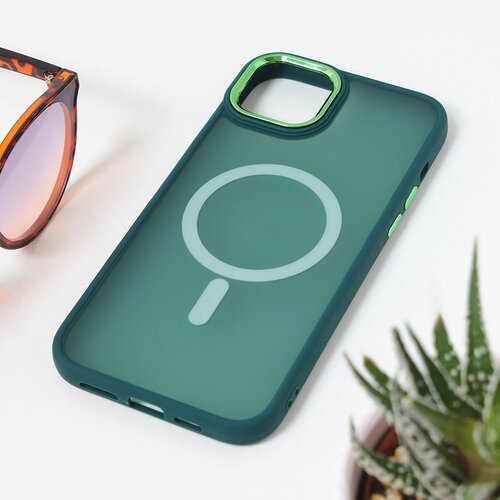  Torbica magsafe colorful za iphone 15 plus 6.7 tamno zelena Slike