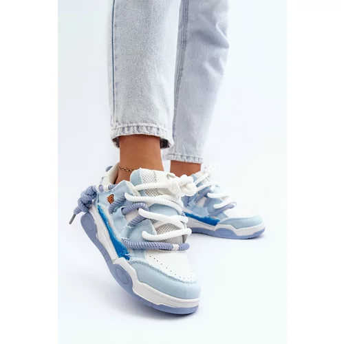 Kesi Women's sneakers with thick lacing, Miatora blue