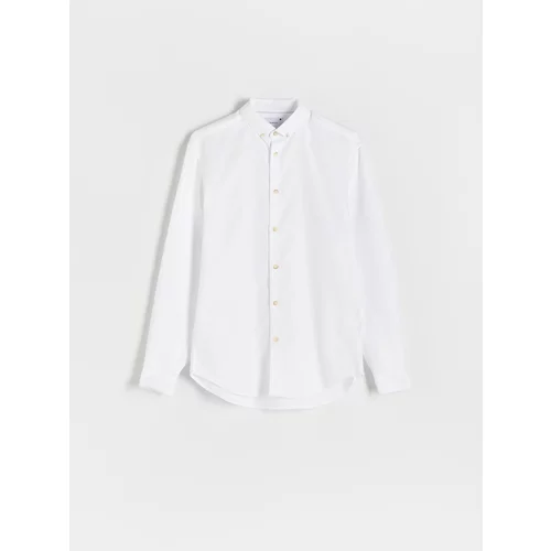Reserved - Pamučna regular fit košulja - bijela