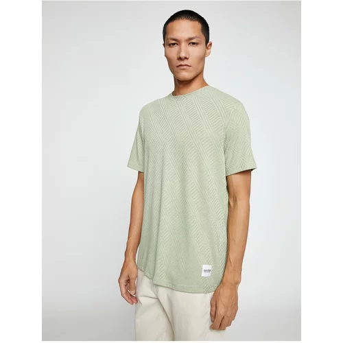 Koton Basic Jacquard T-Shirt Crew Neck Short Sleeve