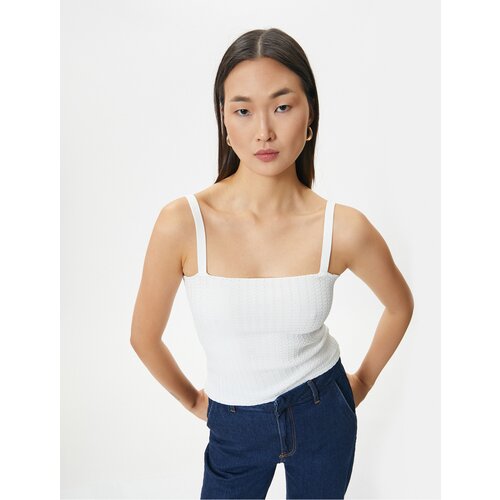 Koton Strappy Undershirt Textured Square Neck Slike