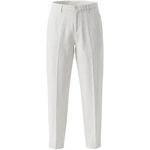 Borghese Hlače Lino - Pantalone Lungo - Amalfi Bela Slike