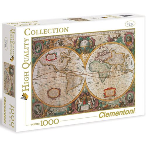 Clementoni puzzle 1000 delova old map Cene