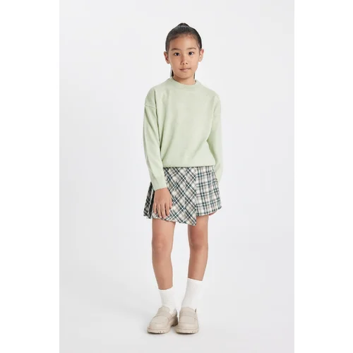 Defacto Girl's Checked Shorts Skirt