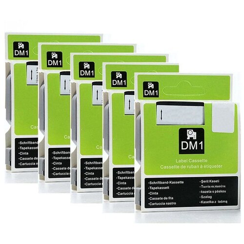 Dymo traka za DM1 43613 6mm x 7m crna/bela Slike
