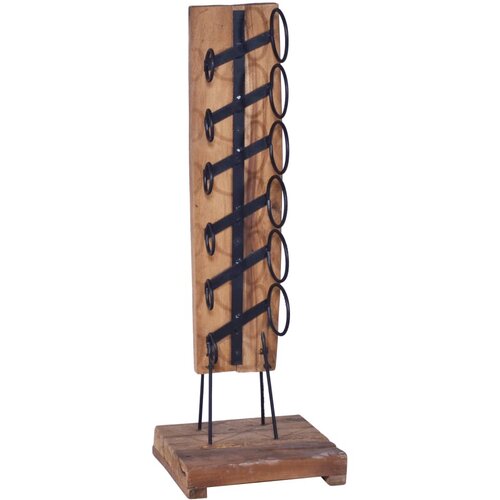 vidaXL Stalak za vino za 6 boca 35 x 35 x 100 cm od masivne tikovine Cijene