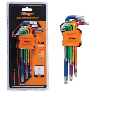 Villager Torx set dugih ključeva 9 kom. u boji Slike