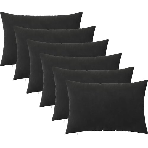  Presvlaka za jastuk 6 pcs HEERLEN Crna 50 x 80 cm Bar&scaron;un Cijene