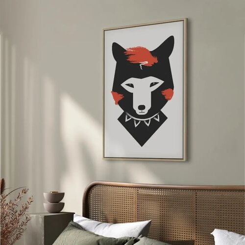  Slika - Polite Fox (1 Part) Vertical 80x120 U prirodnom drvenom okviru Slike