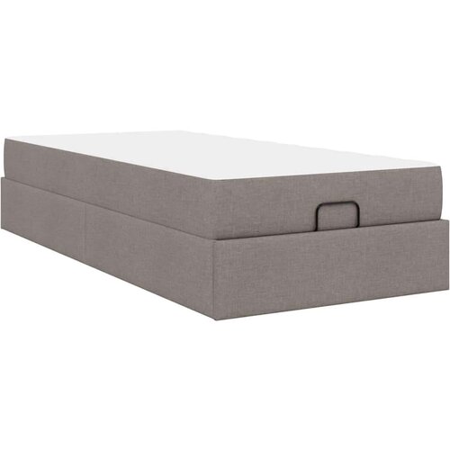 VidaXL krevetna konstrukcija s madracem sivo-smeđa 80 x 200 cm tkanina Slike