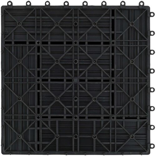  Pločice za decking 22 pcs Crna 30 x 30 cm Drvoplastična smjesa Slike