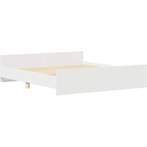  Okvir kreveta s uzglavljem i podnožjem bijeli 200 x 200 cm Slike
