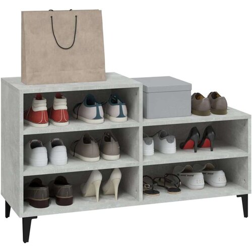 VidaXL ormarić za cipele boja betona 102x36x60 cm konstruirano drvo Slike