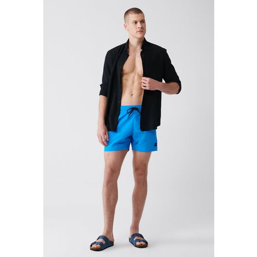 Avva Men's Blue Quick Dry Standard Size Flat Swimwear Marine Shorts Slike