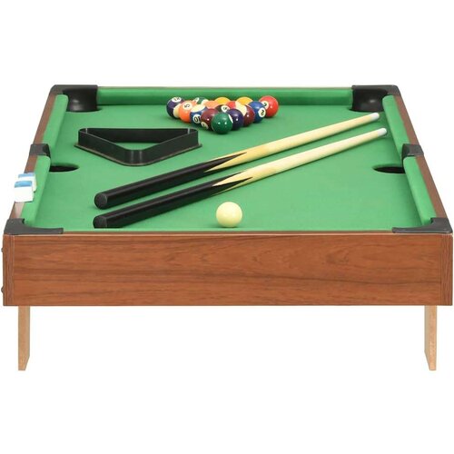 VidaXL Mini biljarski stol 92 x 52 x 19 cm smeđe-zeleni Slike