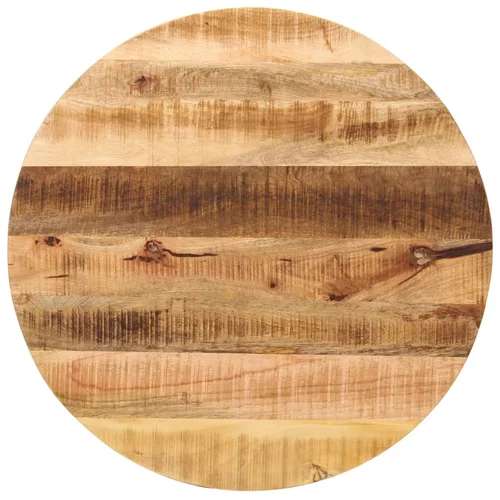 Stolna ploča Ø 90x2,5 cm okrugla od masivnog grubog drva manga
