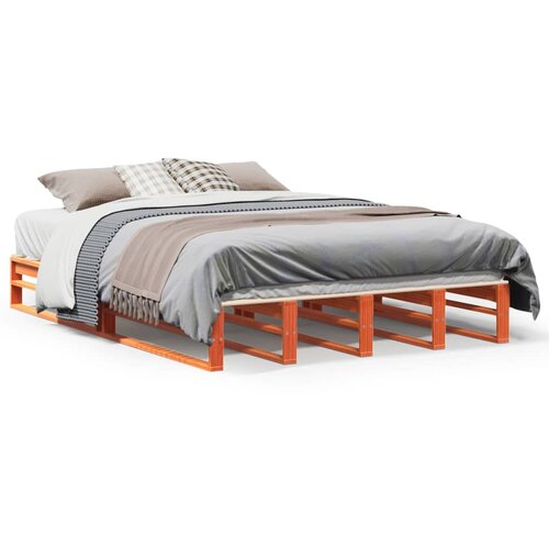 vidaXL posteljni okvir voščeno rjav 120x200 cm trdna borovina Cene