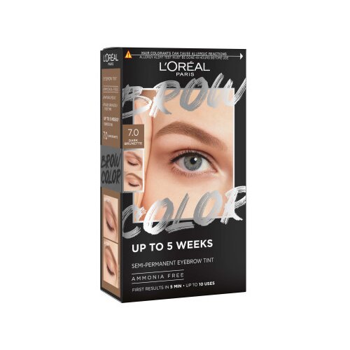 L&amp;acute;Or&amp;eacute;al Paris polobstojna barva za obrvi - Brow Color Semi-Permanent Eyebrow Tint - 7.0 Dark Blond Slike