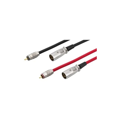 Monacor 0065320 Cinch / XLR audio priključni kabel [1x mu&amp;scaron;ki cinch konektor - 1x mu&amp;scaron;ki konektor XLR] 1.5 m crvena/crna Slike