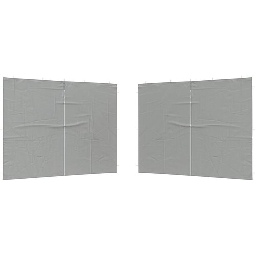 vidaXL Zid šatora za zabavu 2 pcs Svjetlosiva 400 x 195 cm PE i čelik - Svjetlosiva 300 x 195 cm Cene