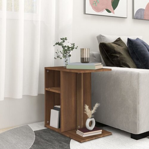 vidaXL Bočni stolić boja smeđeg hrasta 50x30x50 cm konstruirano drvo Cijene