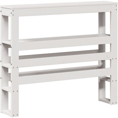 VidaXL Vzglavje s policami bela 100 cm trdna borovina, (21290821) Slike
