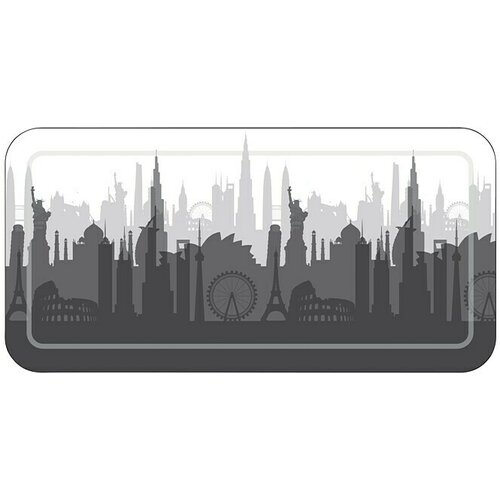 In podloga za kadu smoothie city (35 x 71 cm, pvc, bijela-siva-crna) Cijene