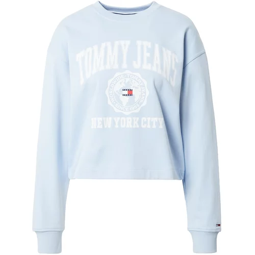 Tommy Jeans Sweater majica mornarsko plava / svijetloplava / crvena / bijela