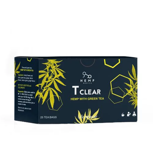 T Clear, aromatiziran zeleni čaj s konopljo
