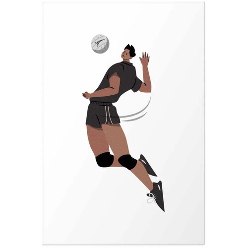  Plakat - Volleyball Player on a Light Background - Illustration 21x30 Bez okvira Cene