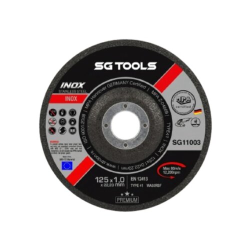 SG Tools SG11004 rezna ploča 125 x 1.0mm, 50 komada, Inox Premium WA 60 RBF ( SG11004 ) Cene