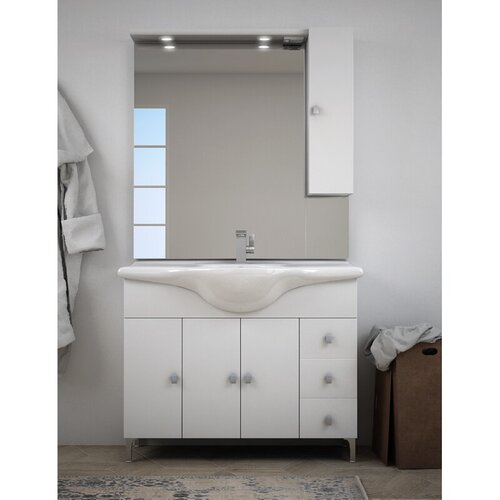 BADEN HAUS kupaonski komplet Gemma (105 cm, Bijele boje, Visoki sjaj) Cijene