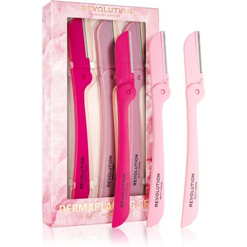 Makeup Revolution Dermaplaning Set odstranjevalec dlačic na obrazu in vratu 3 kos Slike