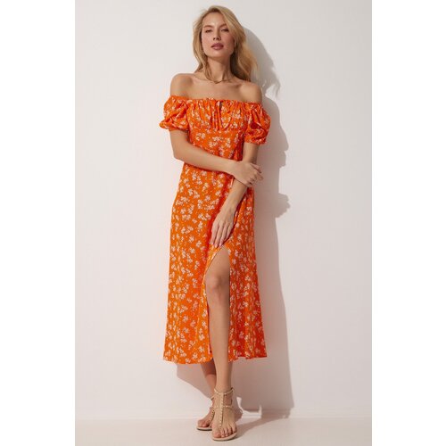  Dress - Orange - Wrapover Cene