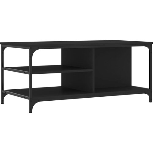 Maison Chic Klubska mizica - kavna mizica - Nizka mizica Črna 100x50x45 cm inženirski les, (21753762) Slike