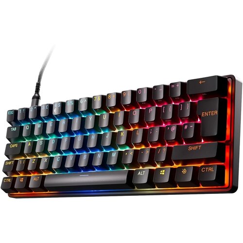 Steel Series Apex Pro Mini Gen 3 žična igralna tipkovnica črne barve z magnetnimi stikali in UK postavitvijo QWERTY Slike