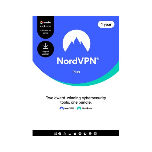 NordVPN Plus Eneba Exclusive - 10 Devices - 1 Year + 2 Extra Months (PC/MAC/MOBILE) VPN & Cybersecurity Software Subscription Key GLOBAL Cene