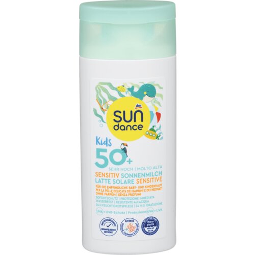 sundance kids sensitiv mleko za zaštitu od sunca dečije kože, spf 50+, putna ambalaža 50 ml Slike