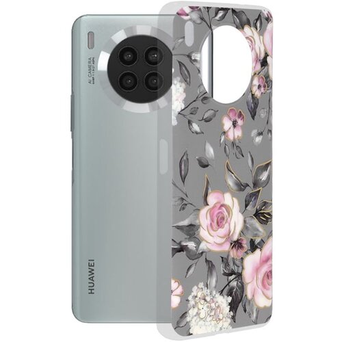  Techsuit Marble Series maska za Huawei Nova 8i Bloom of Ruth Gray Slike