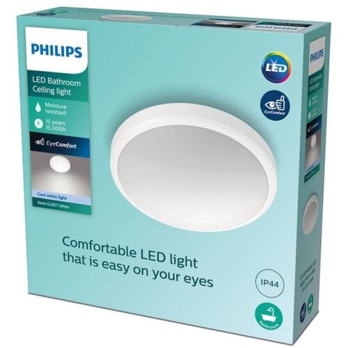 Philips LED okrogla stropna svetilka Doris (17 W, 1.700 lm, &amp;Oslash; x V: 31,3 x 9 cm, Hladno bela, Bela) Slike
